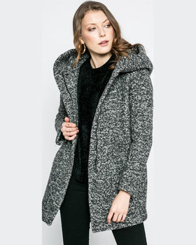 Palton Only indie noma negru cărbune