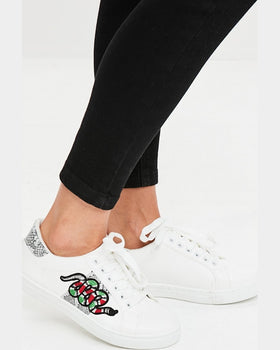 Pantofi Missguided alb