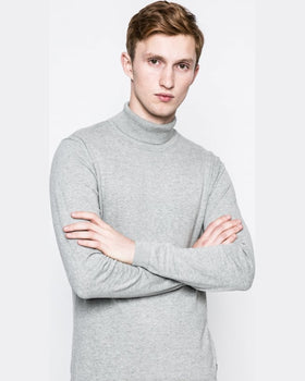 Pulover Jack and Jones gri deschis