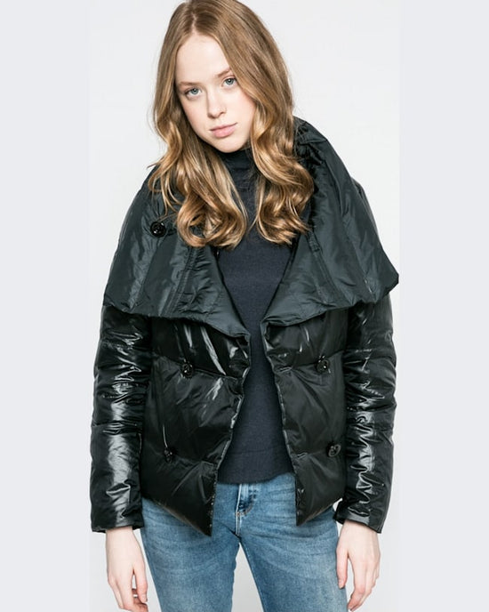 Geaca Diesel de puf cu doua fete negru