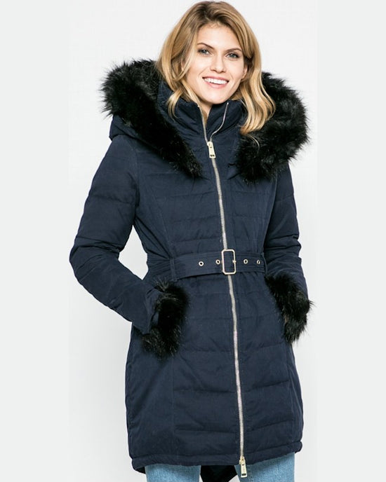 Parka Guess hanorac bleumarin