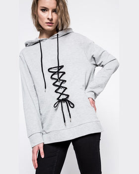 Bluza Noisy May gri deschis