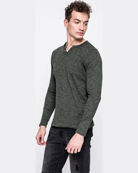 Longsleeve Jack and Jones verde murdar