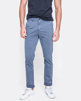 Pantaloni Calvin Klein jeansi albastru metalic