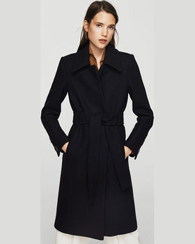 Palton Mango camel bleumarin