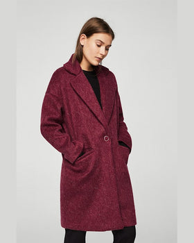 Palton Mango indiri castaniu