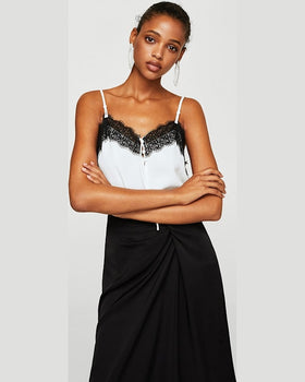 Top Mango rosario alb