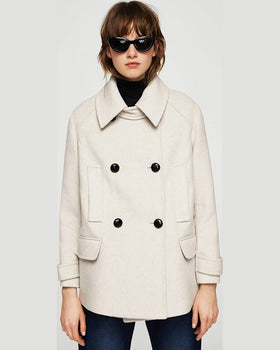 Din Mango palton benedeta de culoarea grâului