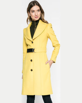 Palton Guess galben deschis