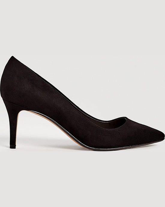 Pantofi Mango cu toc rico negru
