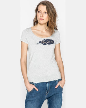 Top Pepe Jeans violeta gri