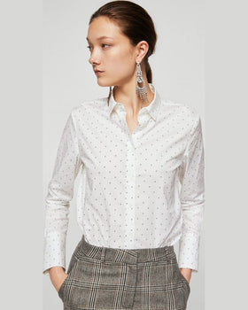 Camasa Mango mona alb