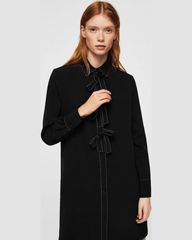 Rochie Mango lazos negru