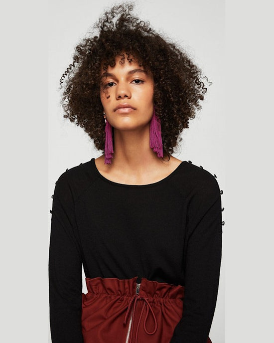 Pulover Mango girasol negru