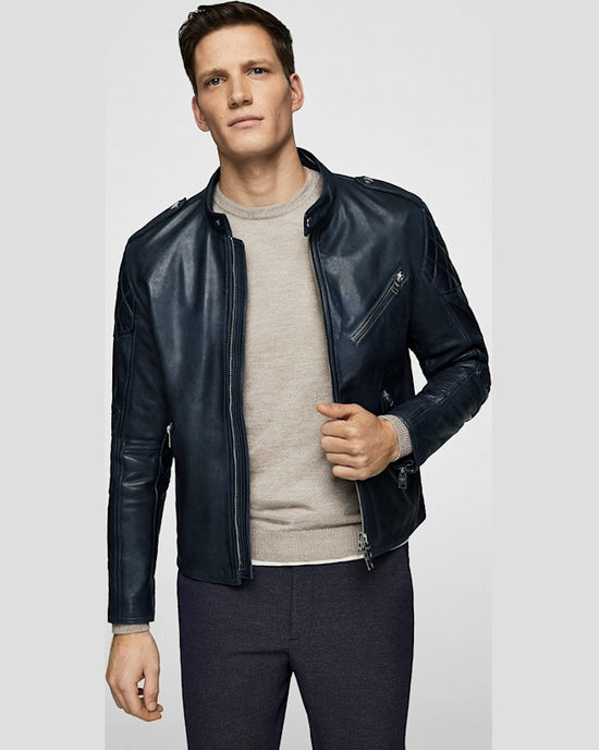 Geaca Mango de piele martin