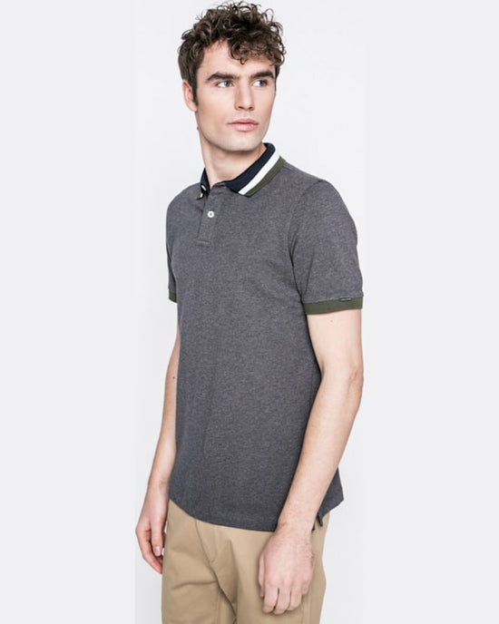 Tricou Oliver s. oliver polo gri deschis