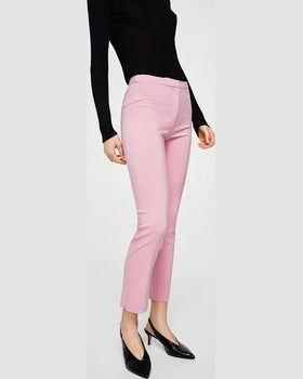 Pantaloni Mango sidney roz