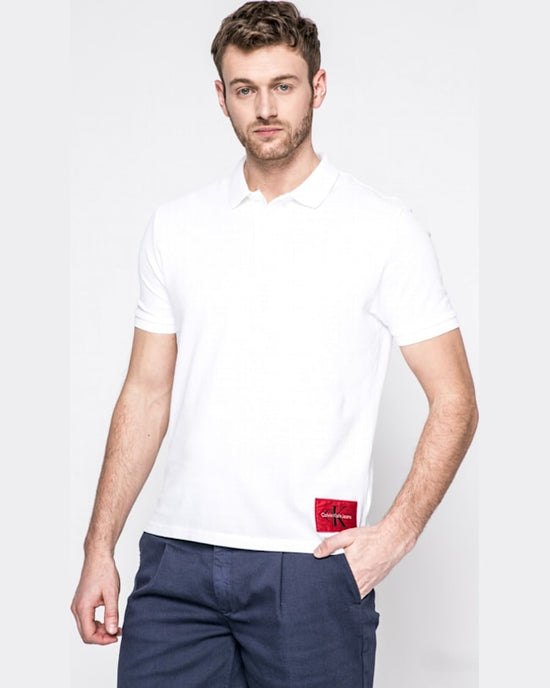 Tricou Calvin Klein polo alb
