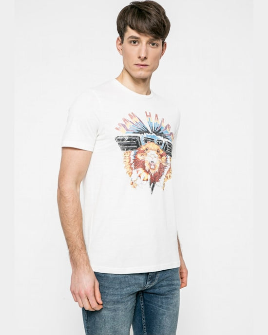 Tricou Jack and Jones crem