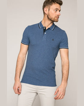 Tricou Selected polo bleumarin