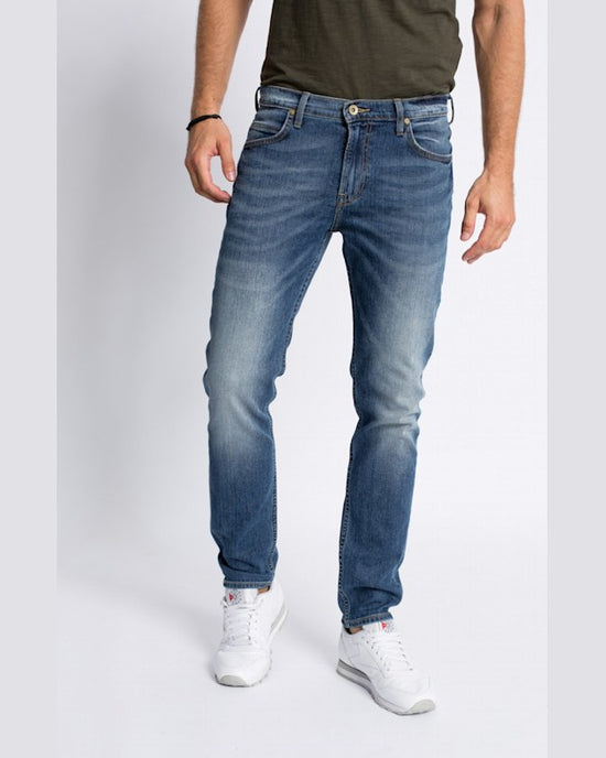 Jeansi Lee rider blue surrender baza bleumarin