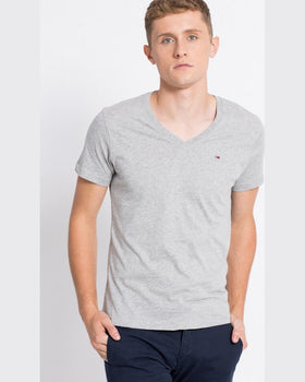 Tricou Tommy Hilfiger gri deschis