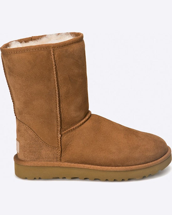 Pantofi UGG classic short ii maro auriu