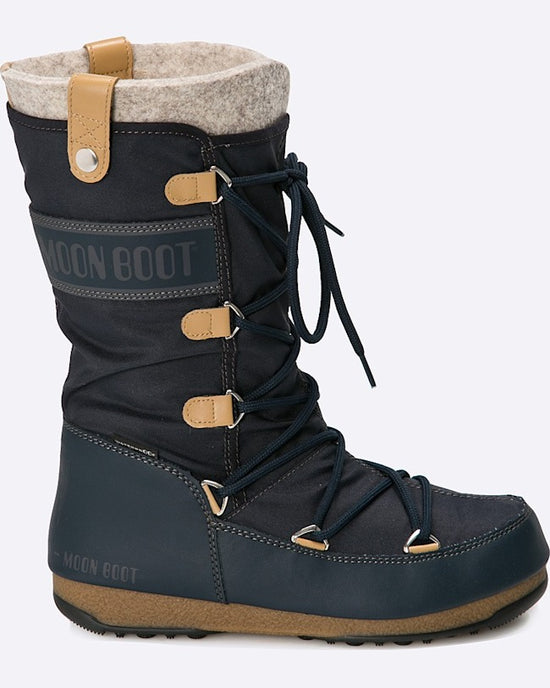 Cizme Moon Boot de iarna monaco felt bleumarin