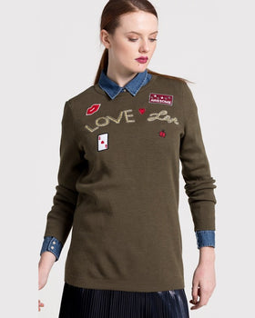 Pulover Only măsliniu