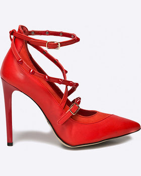 Pantofi Carinii cu toc roșu