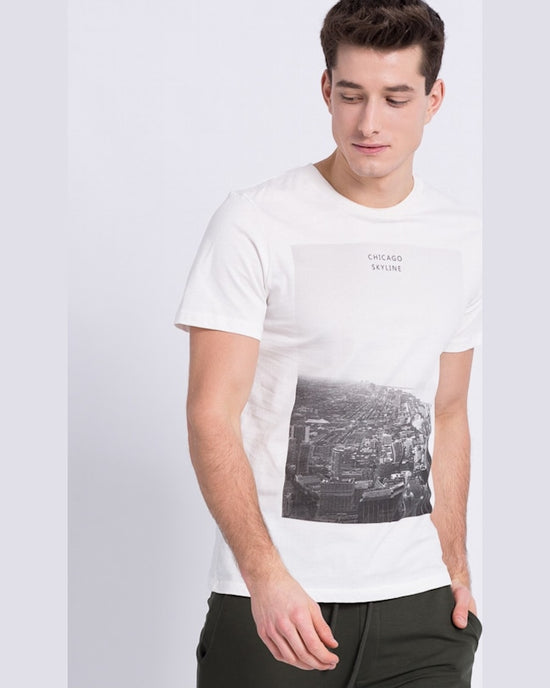 Tricou Jack and Jones crem