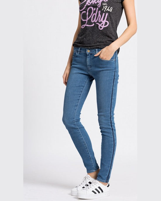 Jeansi Wrangler skinny indigo uniform bleumarin