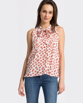 Top Trussardi Imprimeu Rosu