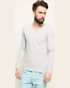 Longsleeve Broadway gri deschis