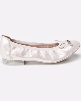 Balerini Caprice Argintii cu Elastic