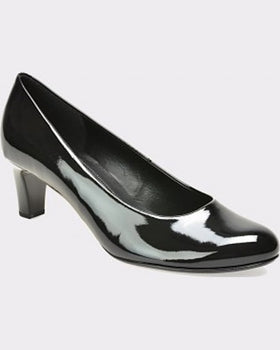 Gabor Pantofi negri din piele ecologica lacuita