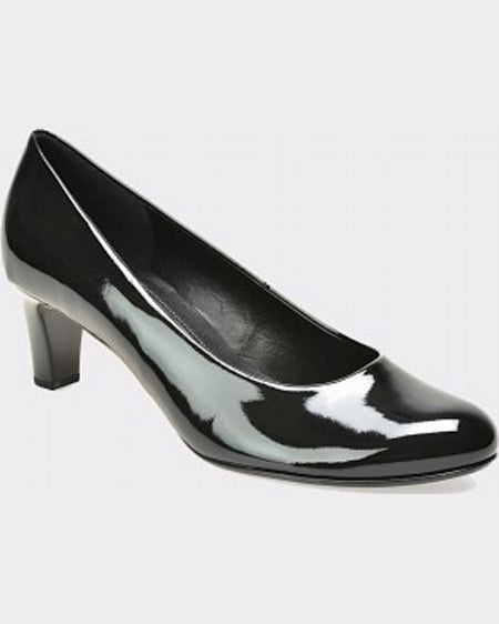 Gabor Pantofi negri din piele ecologica lacuita