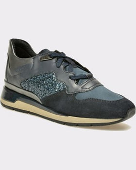 Geox Pantofi sport bleumarin din piele naturala