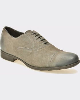 Geox Pantofi gri din piele intoarsa