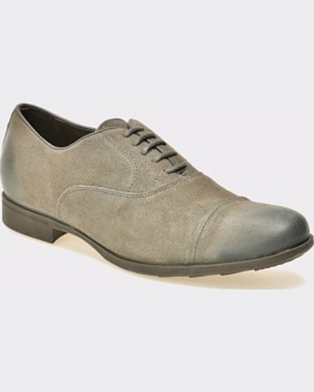 Geox Pantofi gri din piele intoarsa