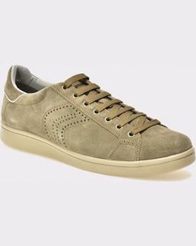 Geox Pantofi verzi din piele intoarsa