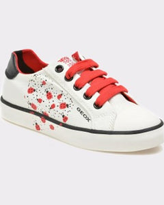 Geox Pantofi pentru copii albi din canvas