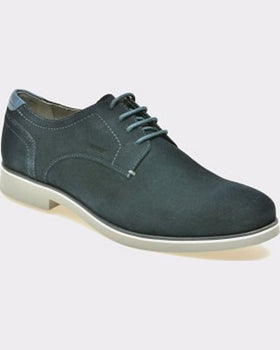 Geox Pantofi bleumarin din piele intoarsa