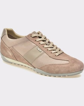 Geox Pantofi sport bej din piele intoarsa