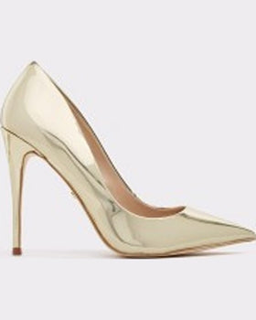 Aldo Pantofi aurii din piele ecologica